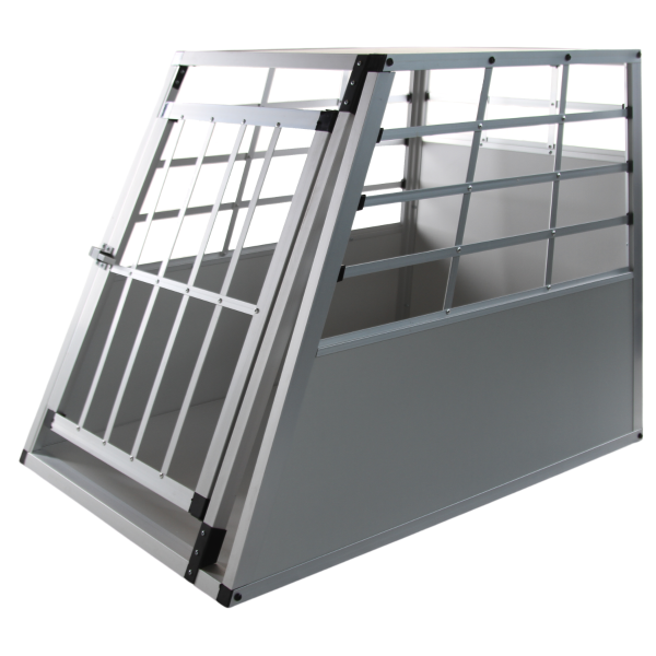 Premium Autositzbox Ellipse - Mittel - 69 x 54 x 50 cm - Hellgrau - Aluminium Reisebox